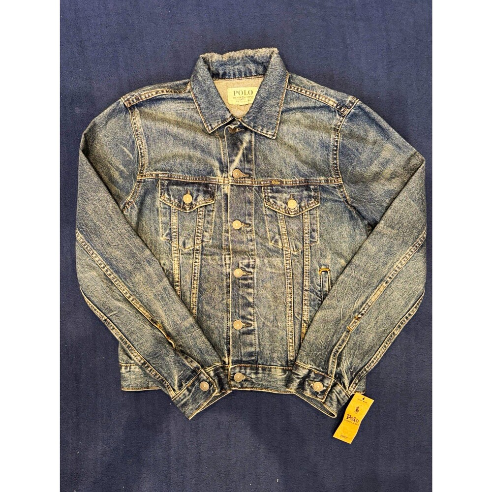 Polo Ralph Lauren Men’s Denim Trucker Jacket S Denim & Supply Blue Distressed